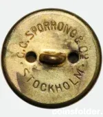 Vintage Stockholm City Military Corps Officer Button 24 mm by C.C. Sporrong & Co