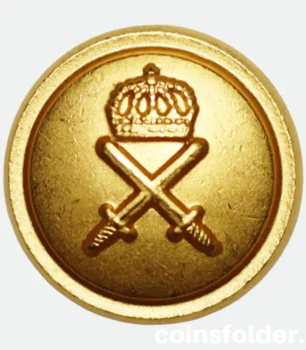 Vintage Swedish Army Officer Button 24 mm m/60 by Sporrong