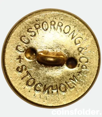Vintage Swedish Army Officer Button 24 mm m/60 by Sporrong
