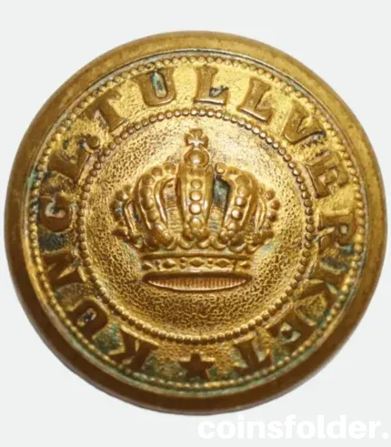 Vintage Swedish Customs Officers Button 24 mm by C.C. Sporrong & Co