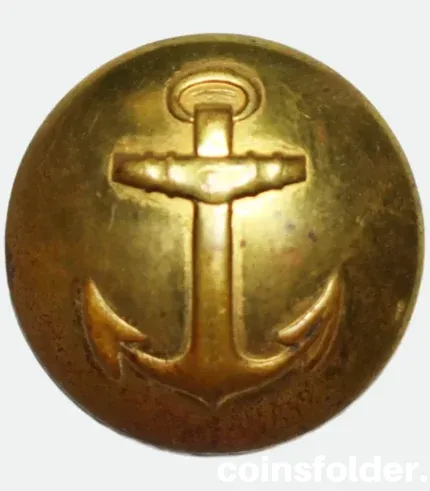 Vintage Swedish Navy Button 24 mm by C.C. Sporrong & Co