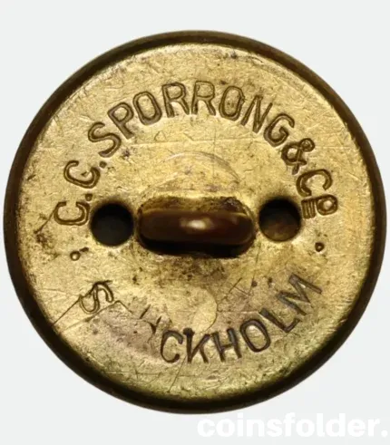 Vintage Swedish Navy Button 24 mm by C.C. Sporrong & Co