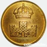 Vintage Swedish Prison Service Officers Button 24 mm by C.C. Sporrong & Co