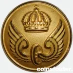 Vintage Swedish Railway Service Personnel Button 23 mm m/60 – C.C. Sporrong & Co