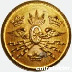 Vintage Swedish Railway Service Personnel Button 23 mm m/09 by C.C. Sporrong