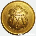Vintage Västerås City Military Regiment Officer Button 24 mm by C.C. Sporrong & Co