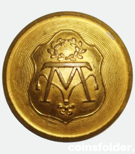 Vintage Västerås City Military Regiment Officer Button 24 mm by C.C. Sporrong & Co