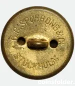 Vintage Västerås City Military Regiment Officer Button 24 mm by C.C. Sporrong & Co