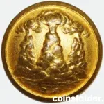 Vintage Västmanland Regiment Officer Button 24 mm by C.C. Sporrong