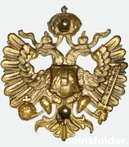Austro-Hungarian cartridge pouch bag badge with double-headed eagle
