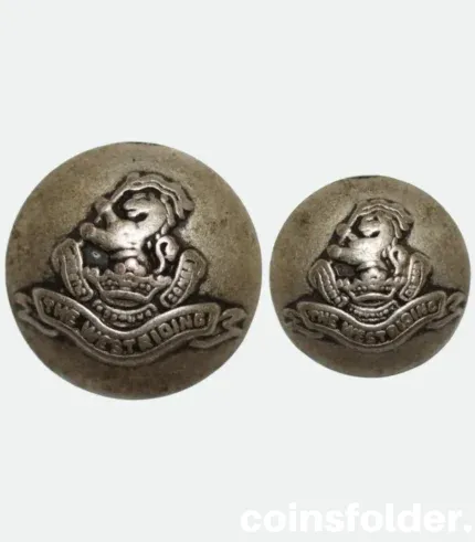 Duke of Wellington's Regiment buttons front view