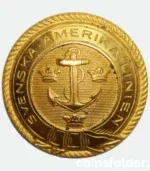 Vintage Swedish America Line uniform button with anchor and crowns