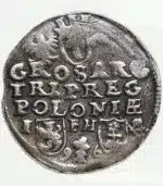 1596 Poland–Lithuania 3 Grossus silver coin obverse and reverse XF