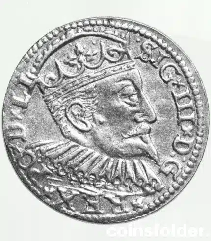 Poland Lithuania 3 Grossus silver coin 1598 Riga Mint AU