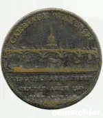1831 New London Bridge Medal obverse and reverse in brass