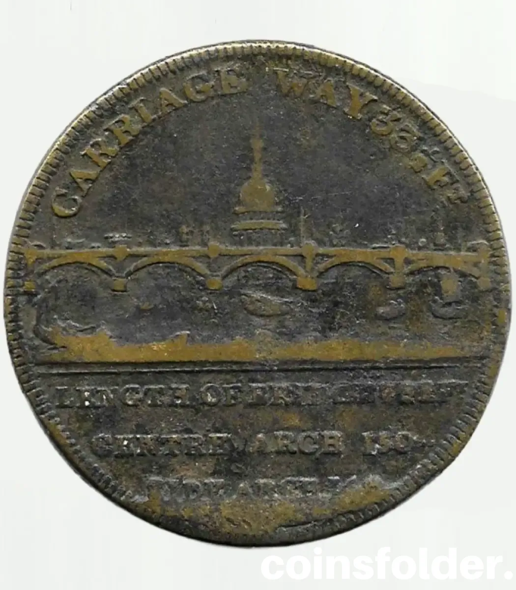 1831 New London Bridge Opening Medal 1831 New London Bridge Medal obverse and reverse in brass