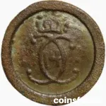 Swedish Royal Military Button Karl XIV Johan C XIV J 21 mm