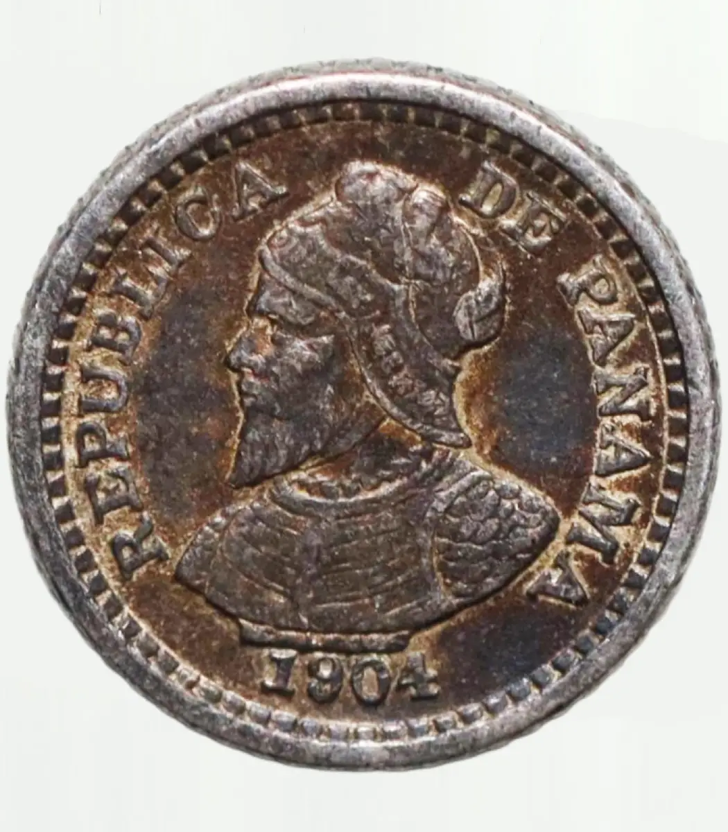 1904 Panama 2½ Centesimos KM#1 Silver Coin UNC 1904 Panama 2½ Centesimos silver coin obverse UNC